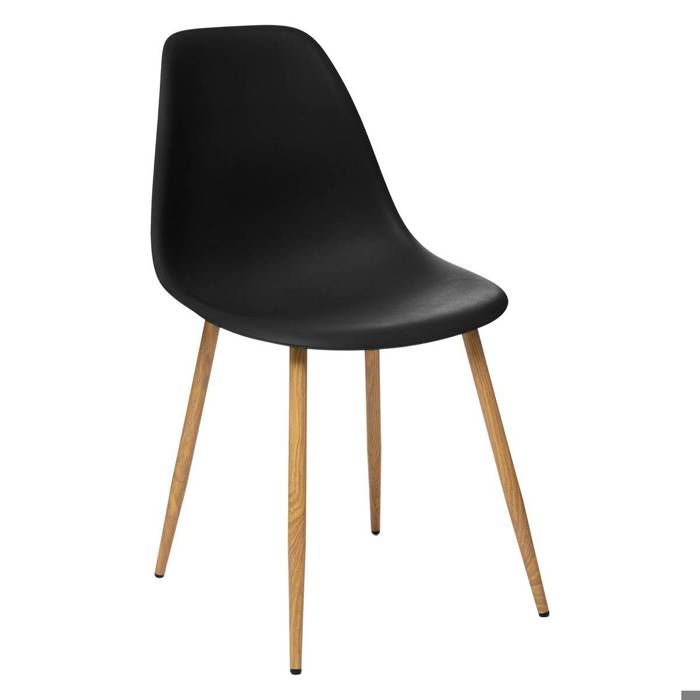 Chaise Taho 44cm noir - Atmosphera Créateur dintérieur