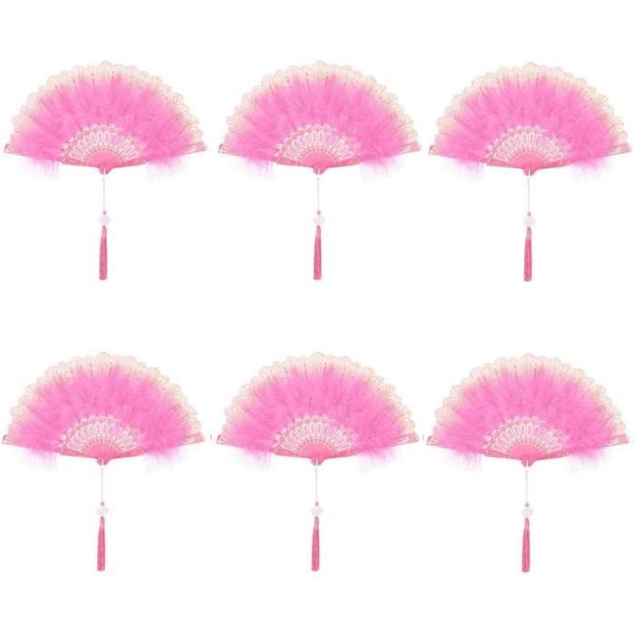 Éventail Mariage Plume Vintage LQIOACU – Style Années 1920, Pliable & Élégant, Parfait Pour Flapper, Halloween Ou Soirée Burlesque