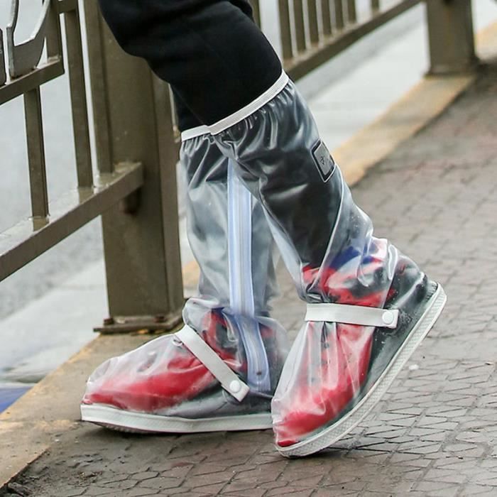 Transparent - L 30 CM - Couvre-chaussures de pluie réutilisables unisexes,  Couvre-bottes imperméables, Protèg