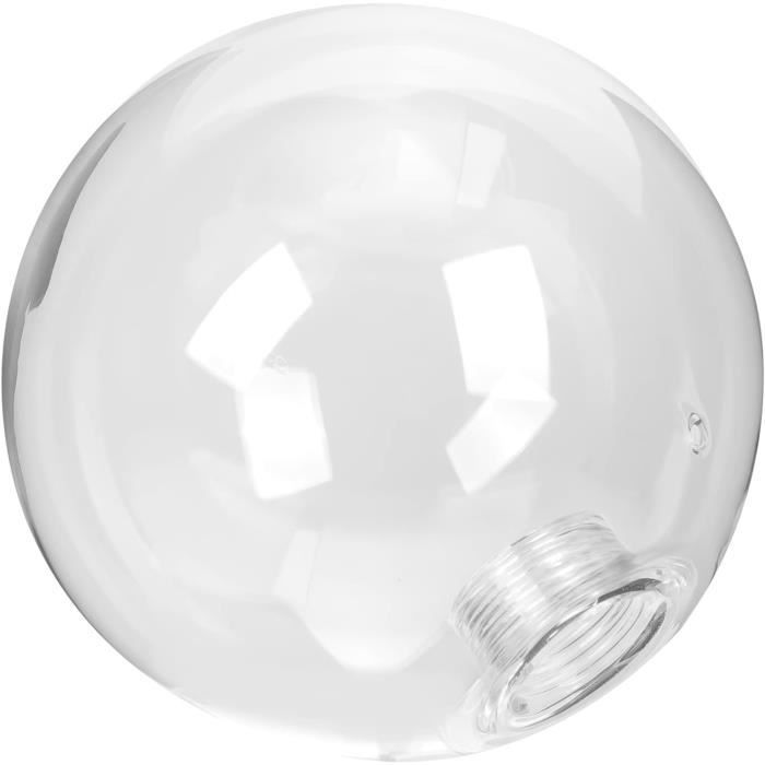 Abat-jour Verre Transparent 2 Pièces - Sphère 10x10cm Avec Filetage, Remplacement Pour Lustres, Lampes De Salon, Salle à Manger - 13
