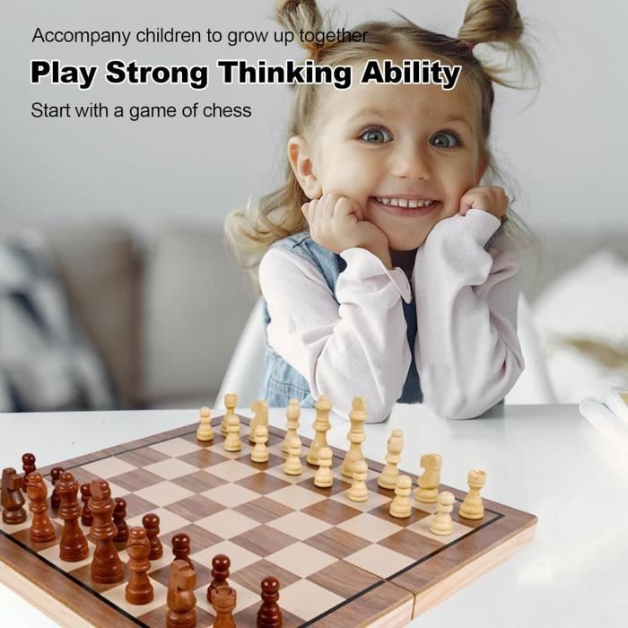 Jeu D'échecs Magnétique Syrace En Bois - Voyage & Pliant - 40cm