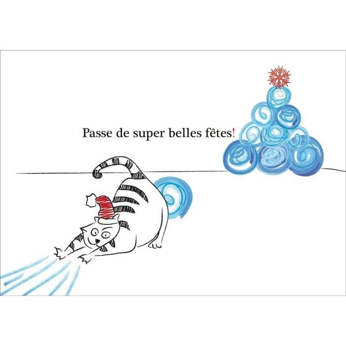 Carte De Noël Drôle. CarteCadeauCarte De Voeux Pour Noël Avec Un Chat