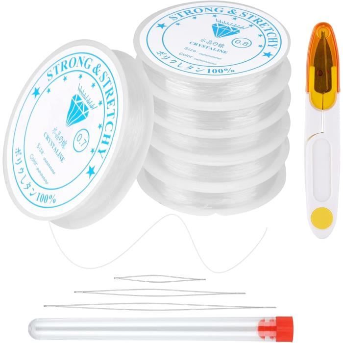 Fil élastique Transparent Pour Bracelets - 3 Diamètres (0,6mm - 1mm) - 23 Mètres Au Total