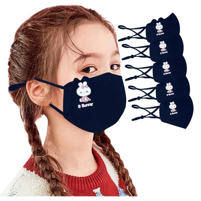 Lot De 10 Masques En Soie De Glace Unisexe Lavables Et Réutilisables - Masque Protection Confortable Noir