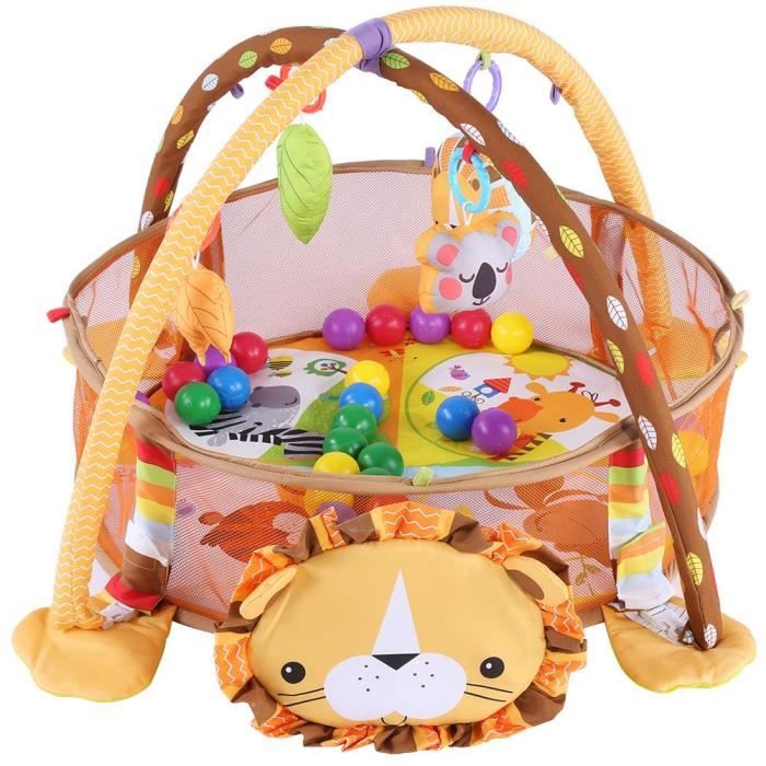 JIN Tapis d veil Pour Enfant B b Motif Animaux Lion