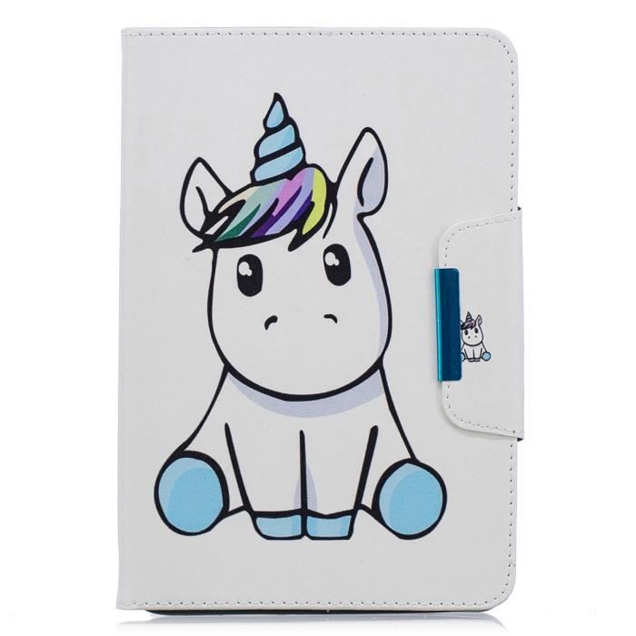 Tablette Etui Samsung Galaxy Tab 4 10 1 Sm T530 T533 Licorne Pu