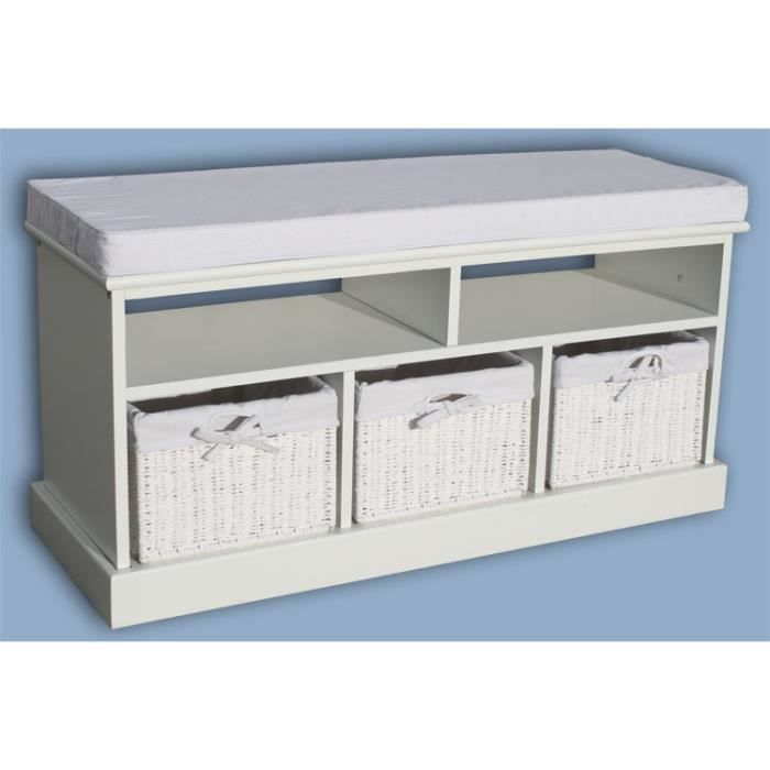 Banc Armoire Design 3 Paniers A Linge Achat Vente Salle De