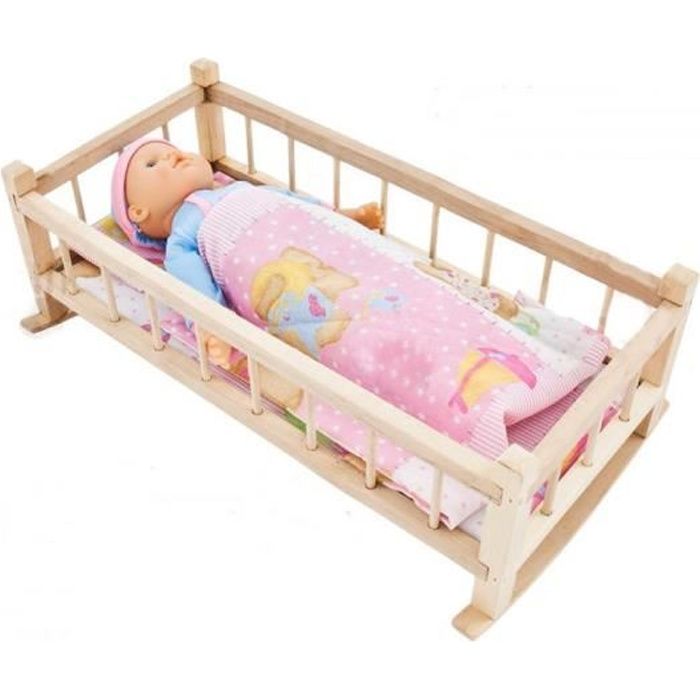Lit Poupee En Bois Cdiscount