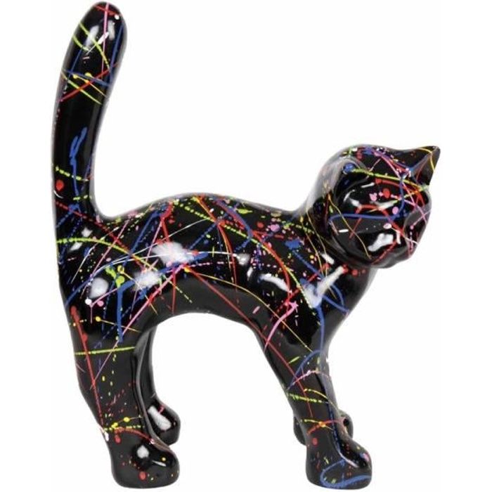 Statue En Resine Chat Multicolore Astre Fond Noir Vivien 45 Cm Cdiscount Maison Statue En Resine Chat Multicolore Astre Fond Noir Vivien 45 Cm Cdiscount Maison
