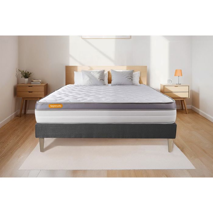 Matelas + sommier  140x200 Memo Zen Mousse à mémoire de forme 5 zones de confort MAXI épaisseur