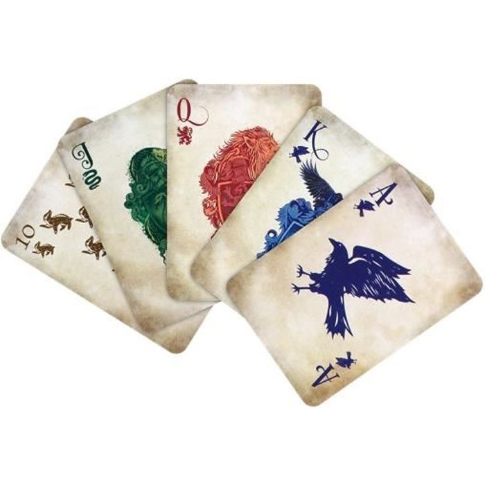 Cartes à jouer Harry Potter (chateau de Poudlard + badge du collège) -  Cdiscount Jeux - Jouets