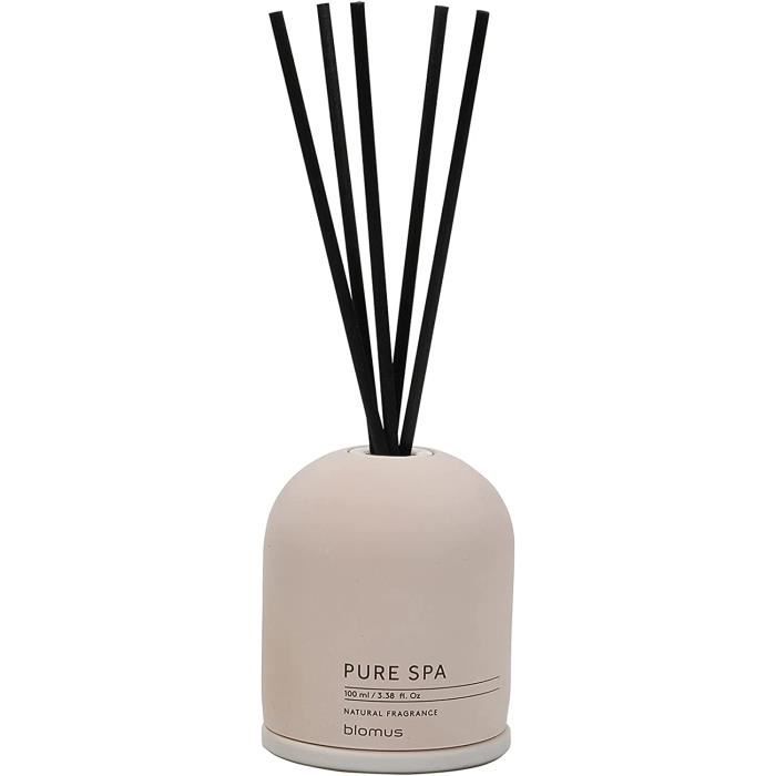 Diffuseur SYS Mikado – Linge Propre – 220 Ml, 8 Bâtons, Collection Marbre – Frais Floral