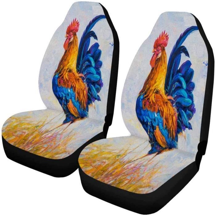 2pcs Housses Siège Voiture Imprimées Antidérapantes