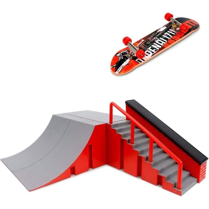 Set Miniature Trottinette à Doigt Avec Personnage - Jouet Action Figure Skateboard