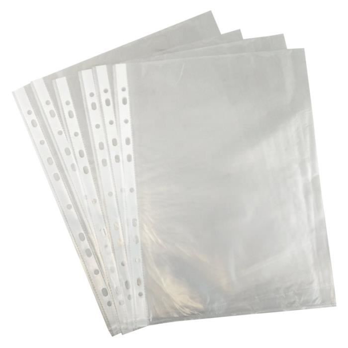 Transparent 20 pochettes perfor/ées A4