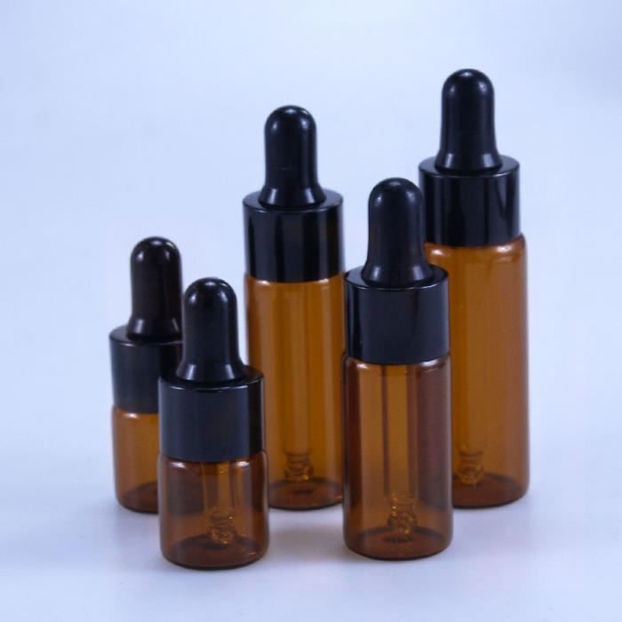 Lot 50 Flacons Compte-Gouttes Verre 30ml Oputec - Pipette Graduée Et Bouchon Sécurité Enfant