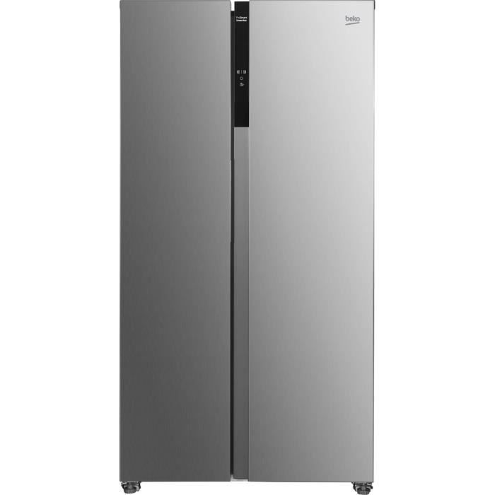 Réfrigérateur Américain - BEKO - GNO5323XPN - 532 L - Froid ventilé - Ecran sur la poignée - Classe D - 177x91x67 - Inox