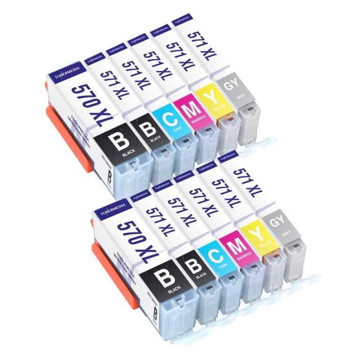 4 Cartouches D'encre Noire Compatibles Canon PIXMA MG5750, MG6852, Etc. - Modèle C-570, 23ml, Neuf