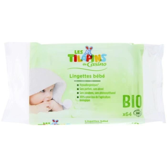 Les Tilapins Lingettes Bebe Bio X64 Cdiscount Puericulture Eveil Bebe