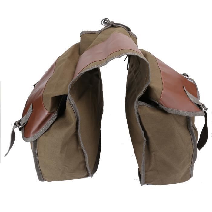 Sacoche arrière pour vélo - CIKONIELF - Toile - Marron - VTT - 93,5 x 41 cm
