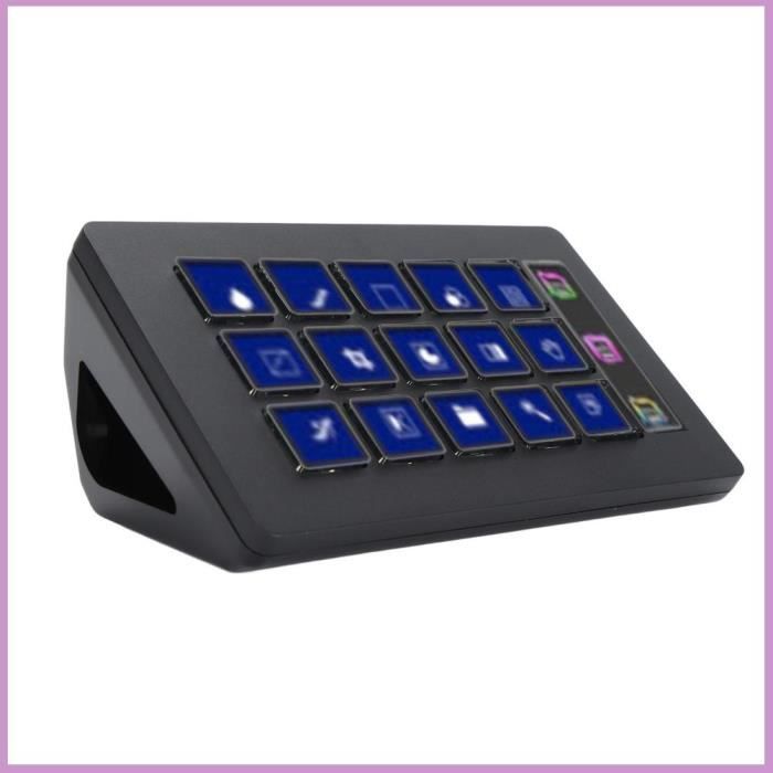 Clavier visuel 15 touches clavier à touches LCD personnalisables avec opérations à une touche plugins puissants pour / OBS /