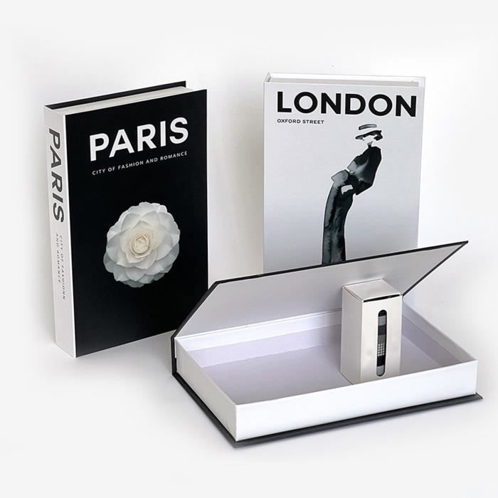 Coffre-fort pour livre Bote de rangement pour livre Coffre-fort de
