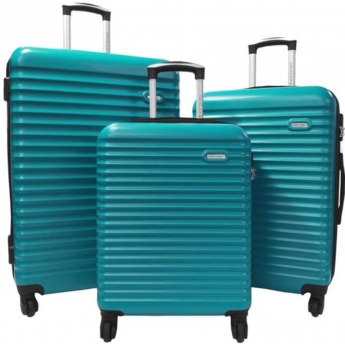 Set de 3 Valises Rigides David Jones ABS TURQUOISE BA10343N