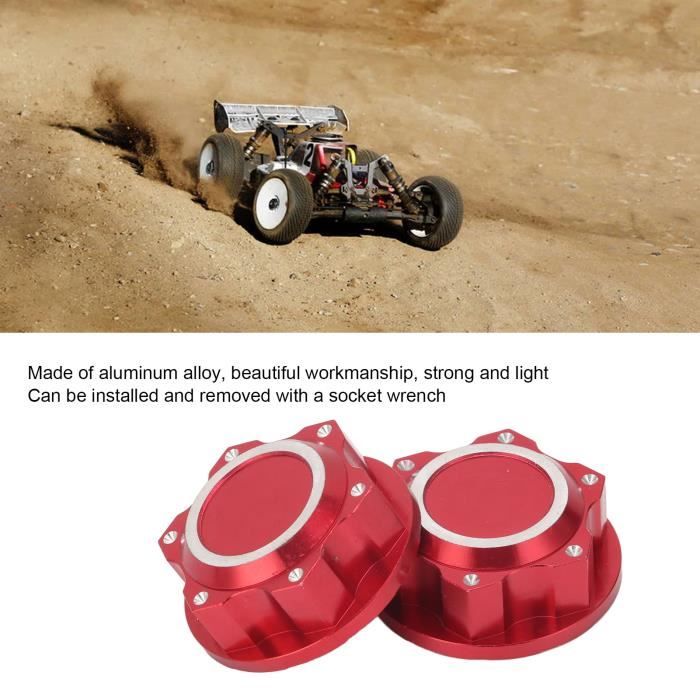 KEEDA Lot 4 Écrous Hexagonaux M17 En Alliage Aluminium – 17 Mm, Filetage 1,0 Mm – Pour Voiture RC 1/8 HSP Redcat Himoto (Bleu)