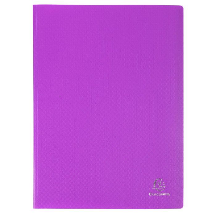 Protège-Documents Exacompta Aquarel 40 Vues - 20 Pochettes Cristal, Couverture Polypro, 5 Couleurs
