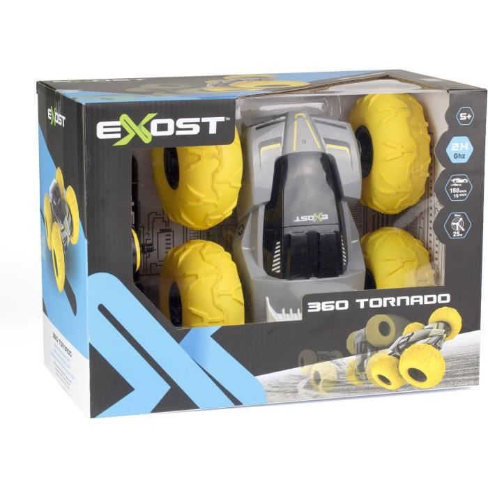 Exost Voiture jouet de cascade radioguidée 360 Tornado Vert 1:10