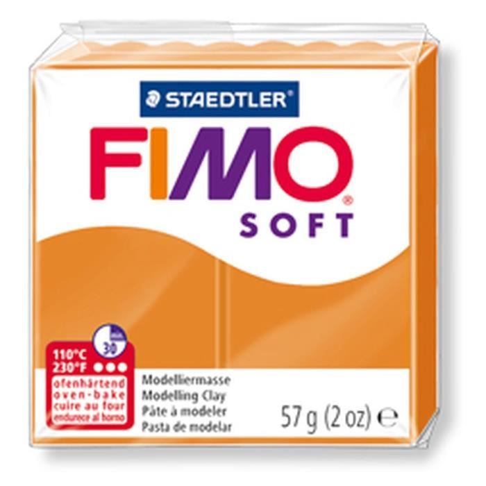 Pâte Fimo 57 g Soft - Orange clair - 8020.41 - Fimo