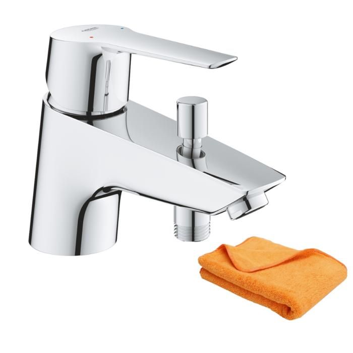 Grohe Mitigeur bain douche mécanique Quickfix Start 2021 + microfibre