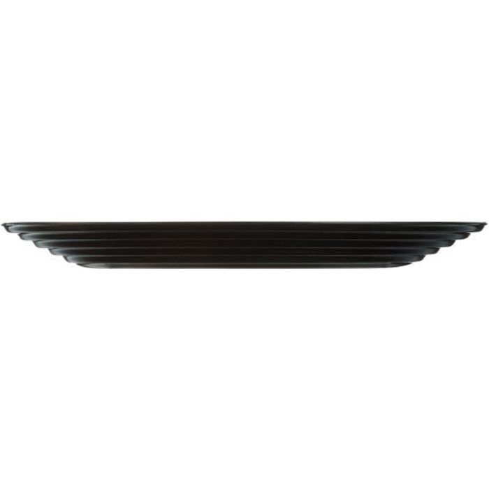 Assiette plate noire 25 cm - Harena Noir - Luminarc - Cdiscount Maison