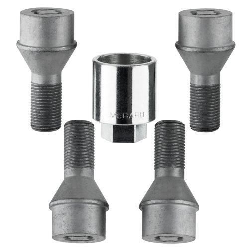 Bulloni Protezione Ruota McGard 27226SU - M14 X 1.25 Conico, Lunghezza 28.2mm, Chiave SW17 - Trattamento Anticorrosione A 3 Strati, Acciaio Temprato