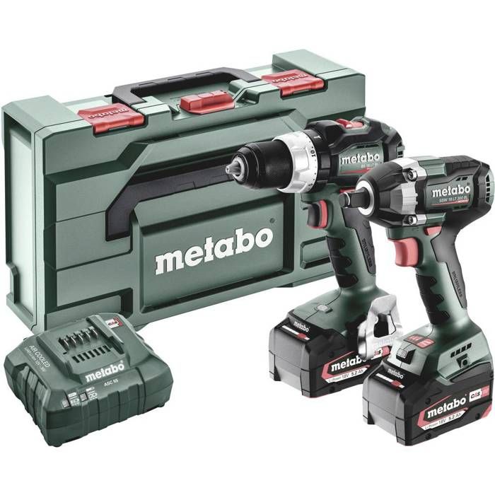 Perceuse visseuse sans fil Metabo BSLBL+SSWLT300BL 18V Mandrin 13mm 1 batterie incluse