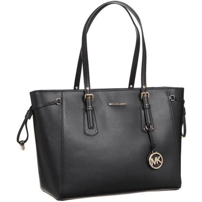 MICHAEL KORS Sac à Main Jet Set en Cuir Noir Femme