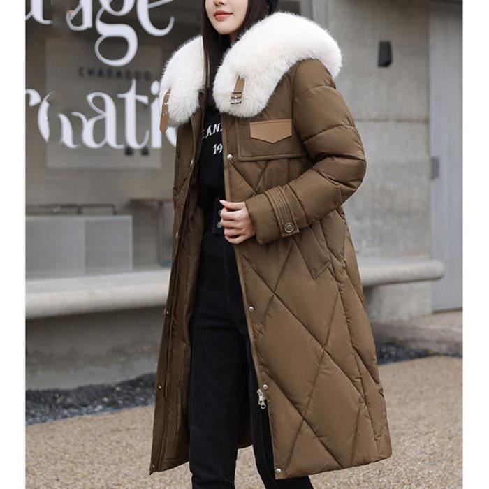 Vogue Doudoune Femme Longue en Duvet Hiver Chaud l gant Doudoune
