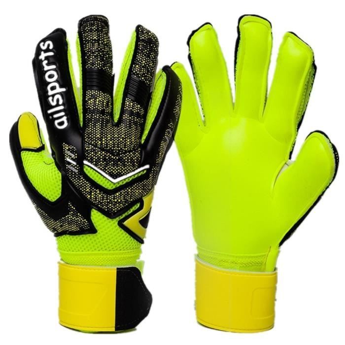 Wrzbest Gants de gardien de but professionnels pour enfants avec prise solide et protection des doigts