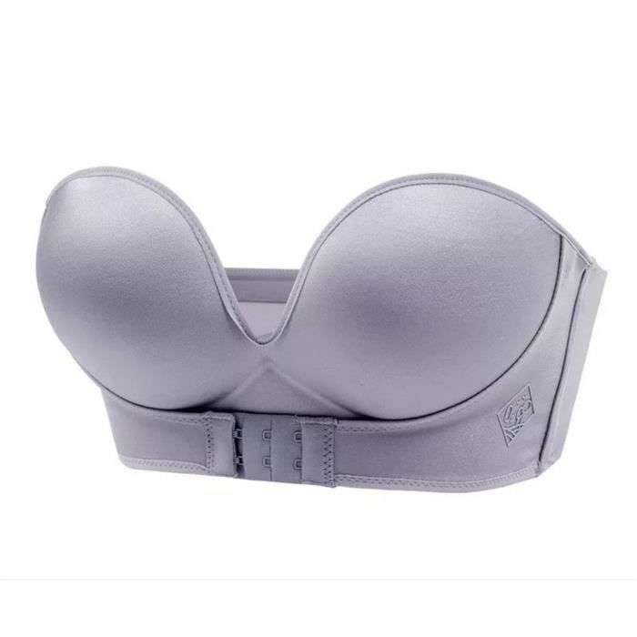 Femmes Femmes Fermeture frontale Push Up Soutien-gorge Sans Armature Confort Tasse soft Y3N3