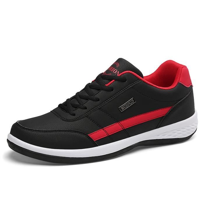 Basket Homme Course a pied Noir Cuir PU artificiel Taille 39 50