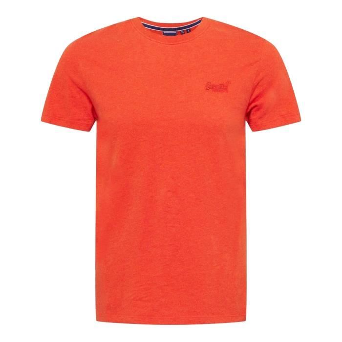 Tee-Shirt SuperDry vintage logo Emb Orange Homme