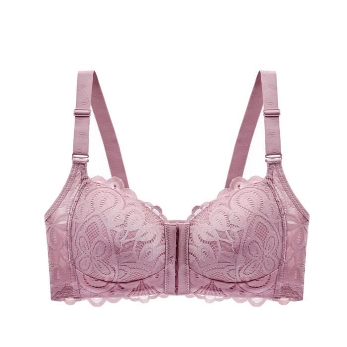 Soutien-gorge Femme Lemorosy - Fermeture Devant Pratique, Dentelle élégante Et Bonnet Intégral - Confort Parfait