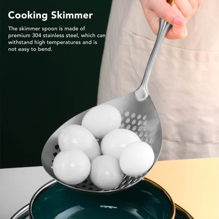 Louche écumoire En Inox Avec Tamis Fin - Pour Filtrer Perles De Thé, Bubble Tea, Pâtes, Légumes - Long Manche