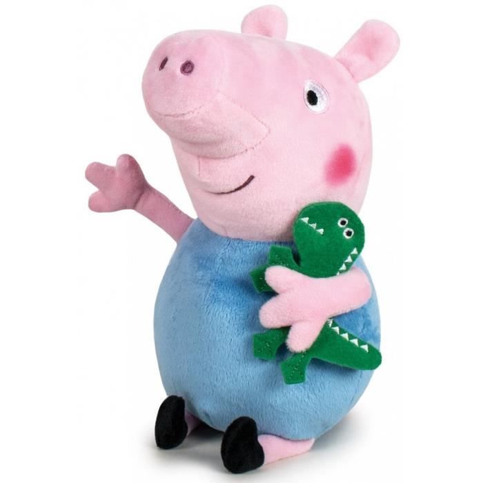 Peluche Peppa Pig : Georges Avec Son Petit Dinosaure Vert 32 Cm - Peluche  Licence - Cochon - Doudou Enfant - Dessin Anime - Cdiscount Jeux - Jouets