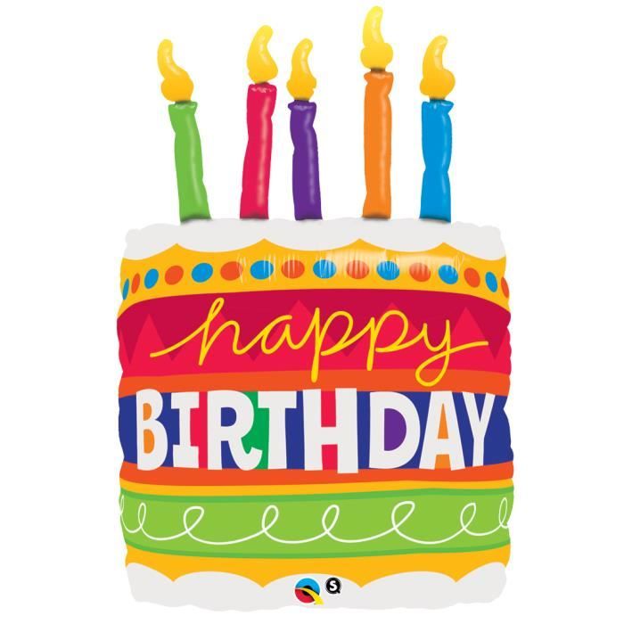 Ballon Shape Gateau D Anniversaire Avec Bougies 89 Cm Achat