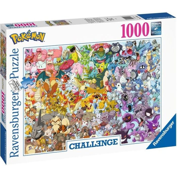 Puzzle POKÉMON 1000 pièces - Ravensburger - Dessins animés et BD - Jaune - Pour les puzzleurs entraînés
