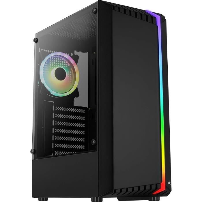 Bionic Rgb Atx Mid Tower Case, Tempered Glass Side Panel + 1X 12Cm Rgb ...