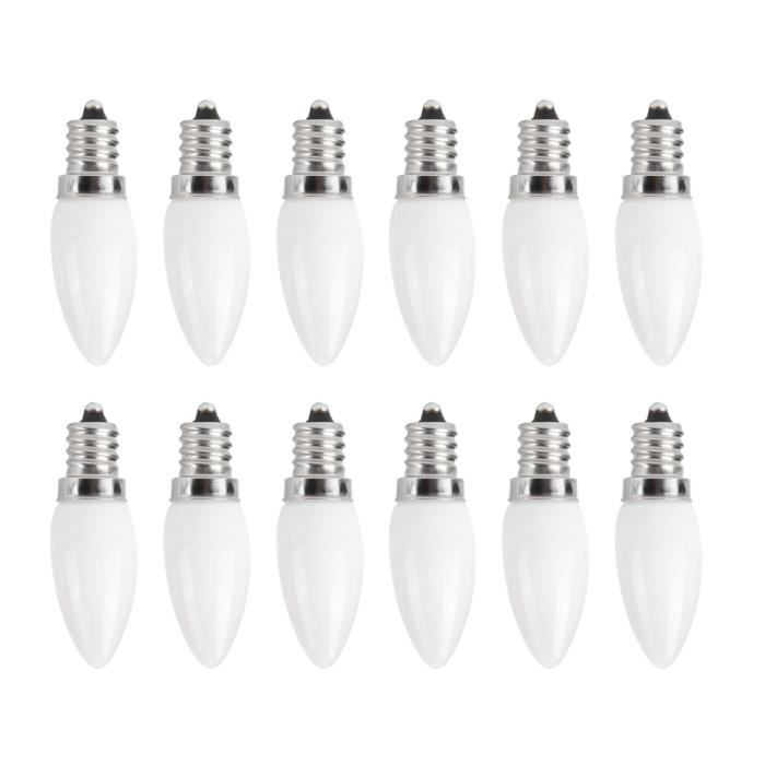 Ampoules LED - SHIPENOPHY - E12 - Blanc chaud - 1.5W - Lot de 10