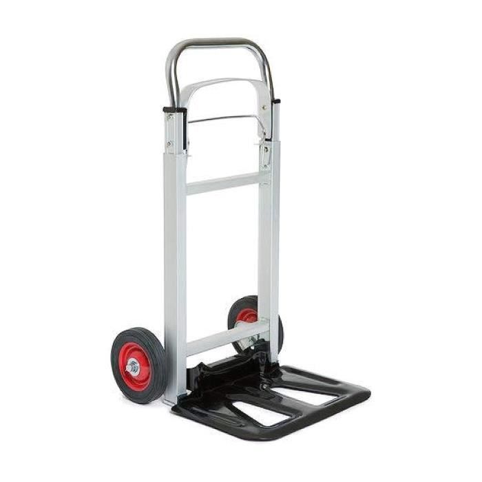 Chariot à Main Pliant 40kg - Roues PVC Silencieuses - Timon Réglable - Ultra Portable Et Robuste