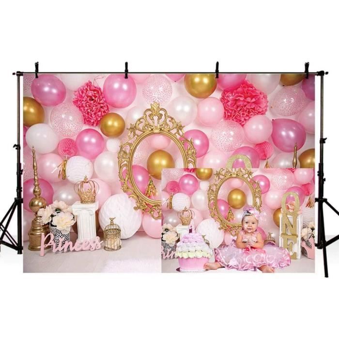 MEHOFOND Toile De Fond Anniversaire Garçon Bleu Pastel – 2,1x1,5 M Tissu Polyester Imperméable, Décor Photo Fête Enfant